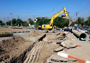 تعویض خط لوله انتقال آب هندیجان