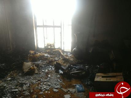 آتش سوزی در طبقه دوم آپارتمانی در چهارصد دستگاه سمنان + تصویر