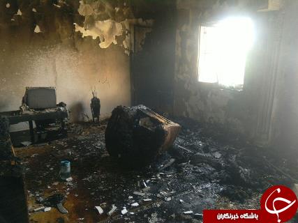 آتش سوزی در طبقه دوم آپارتمانی در چهارصد دستگاه سمنان + تصویر