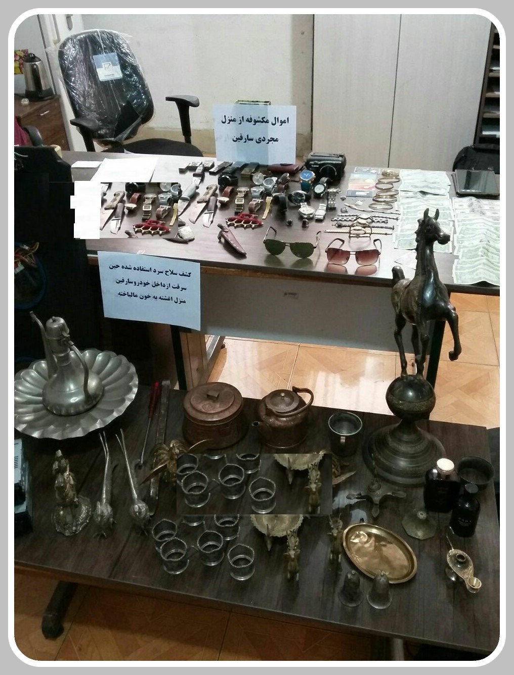 سارقان منازل محدوده مرزداران دستگیر شدند + عکس