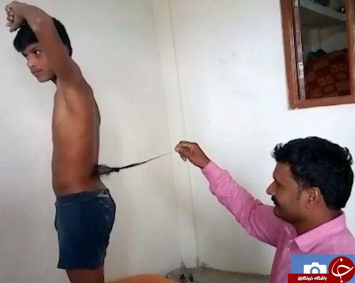 پسر هندوستانی با دم 30 سانتی اش خبرساز شد + فیلم