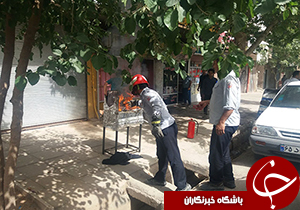 حریق مغازه فست فود در خرم آباد+عکس