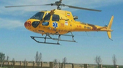 عملیات امدادرسانی اورژانس هوایی در استان ایلام