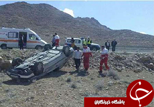 مصدومیت دونفر براثر واژگونی خودرو در پلدختر