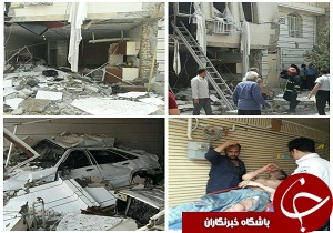 ویران شدن یک منزل مسکونی در دزفول بر اثر انفجار گاز