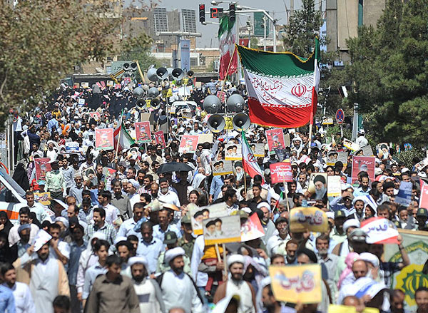 حضور خبرنگاران خارجی ۲۰ کشور جهان در راهپیمایی روز قدس