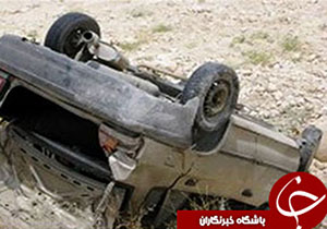 مصدومیت۲نفر براثر سقوط خودروی سواری به دره در پلدختر+ عکس