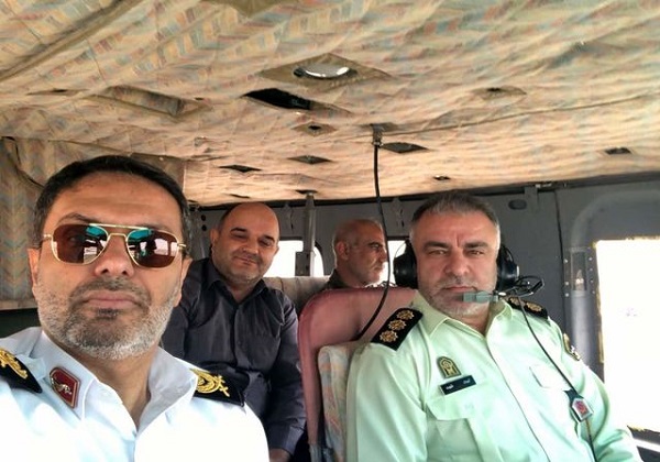 بازدید هوایی فرماندهان انتظامی تهران از مسیرهای منتهی به حرم امام (ره) + تصاویر