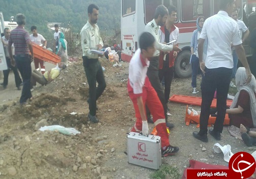 افزایش تعداد مصدومان سانحه رانندگی در جاده سوادکوه+ تصاویر