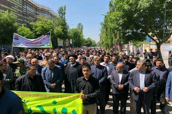 آغاز راهپیمایی روز جهانی قدس در اردبیل+ تصویر