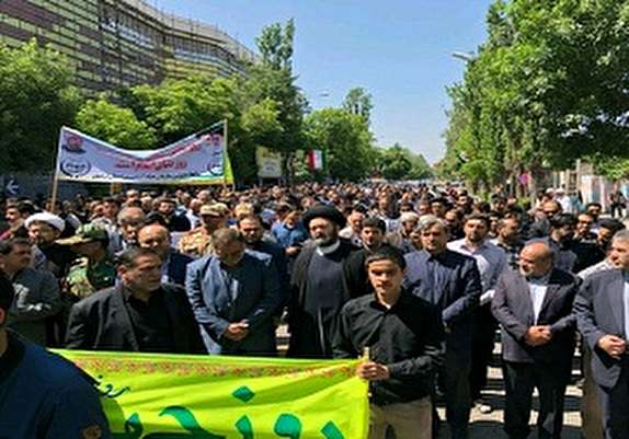 آغاز راهپیمایی روز جهانی قدس در اردبیل+ تصویر