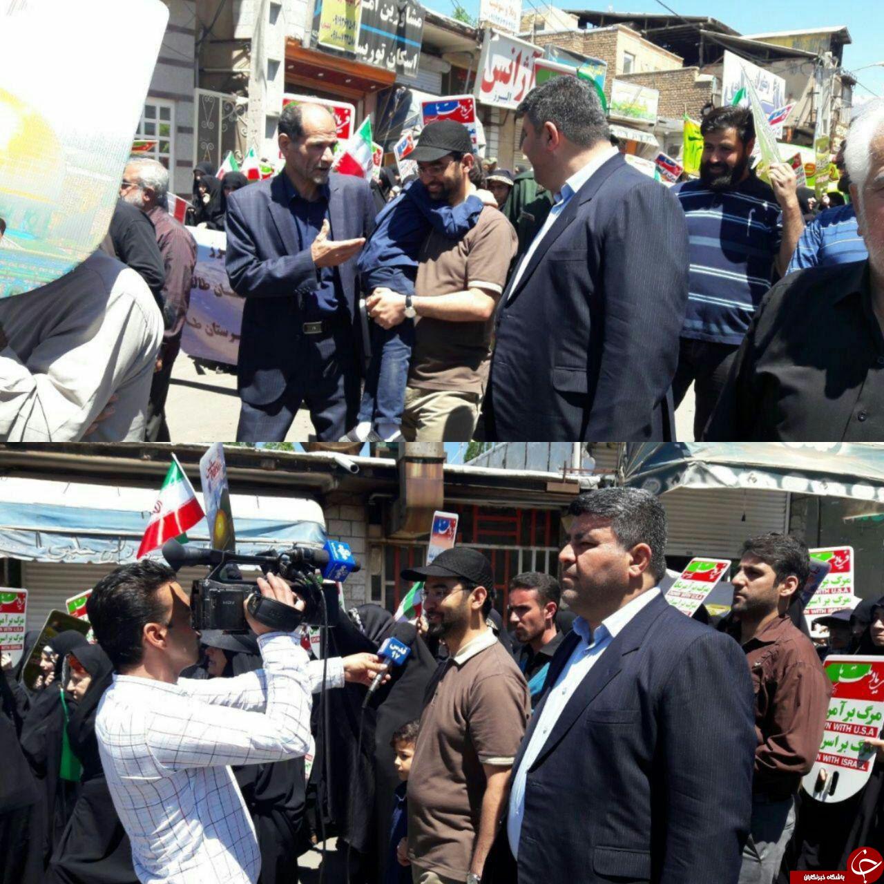 تیپ متفاوت وزیر ارتباطات در راهپیمایی روز قدس +عکس