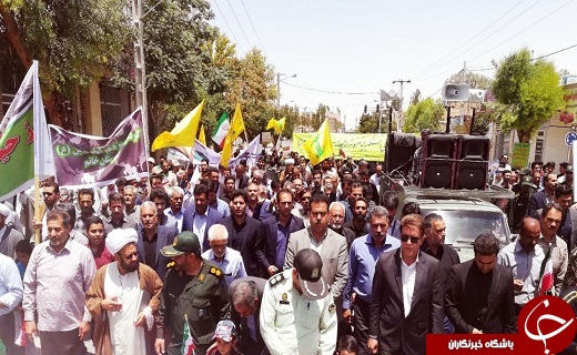 آغاز راهپیمایی روز قدس در شهرستان های یزد +تصاویر