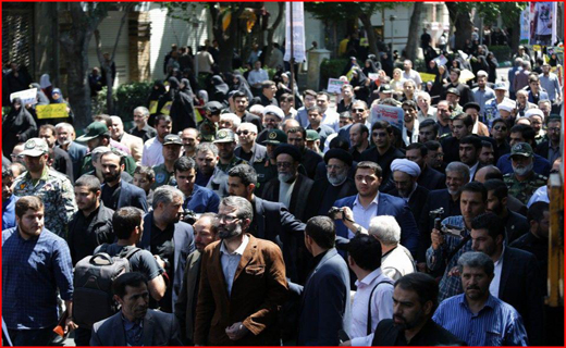 مردم در راهپیمایی روز قدس حمایتشان را از فلسطین اعلام کردند