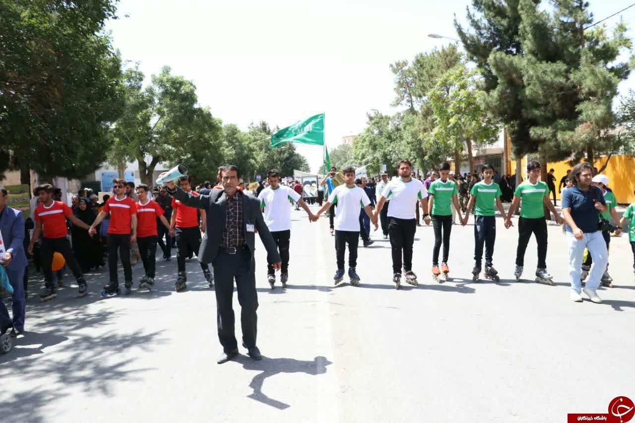 جلوه هایی از حضور جامعه ورزش کرمان در راهپمایی روز قدس + تصاویر