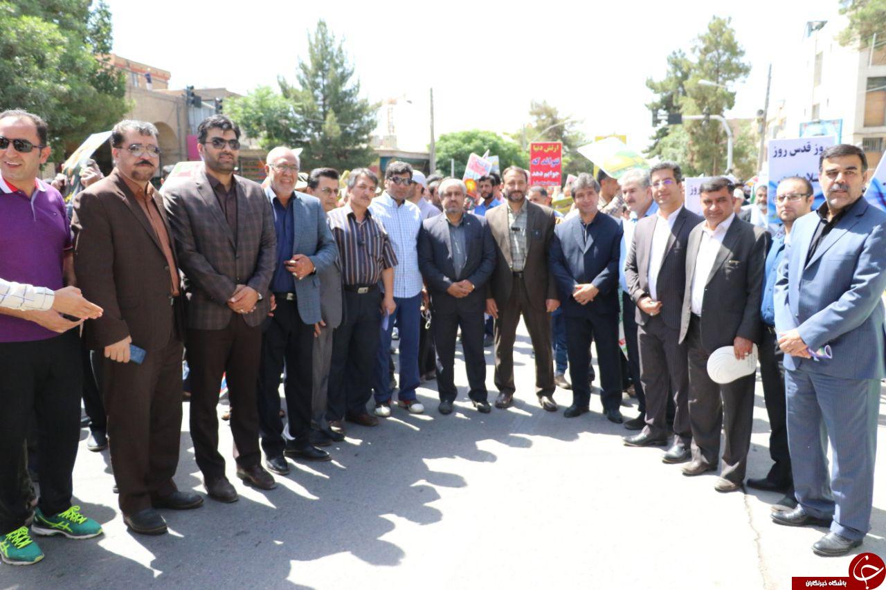 جلوه هایی از حضور جامعه ورزش کرمان در راهپمایی روز قدس + تصاویر