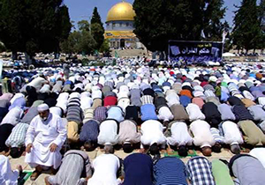 برپایی نمازجمعه در مسجدالاقصی با حضور صدها هزار فلسطینی + فیلم