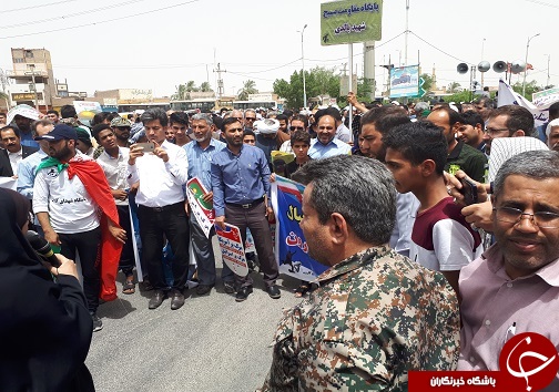 گرمای هوا مانع حضور کارونی ها در راهپیمایی روز جهانی قدس نشد+تصاویر