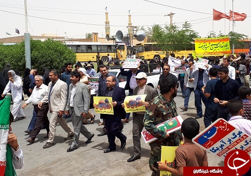 گرمای هوا مانع حضور کارونی ها در راهپیمایی روز جهانی قدس نشد+تصاویر