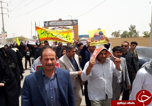 گرمای هوا مانع حضور کارونی ها در راهپیمایی روز جهانی قدس نشد+تصاویر