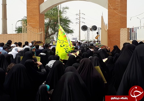 گرمای هوا مانع حضور کارونی ها در راهپیمایی روز جهانی قدس نشد+تصاویر