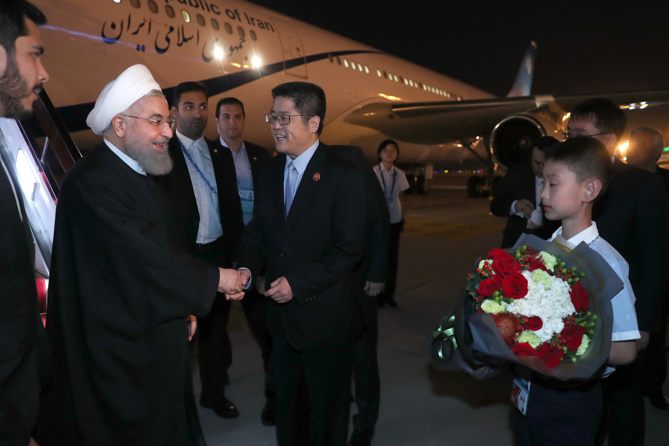 روحانی وارد چین شد