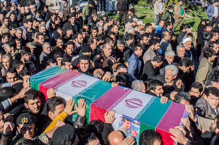 پیکر دو شهید مرزبانی در اردبیل تشییع شد