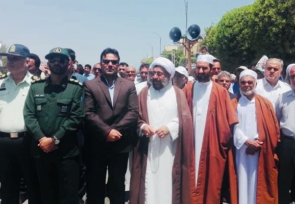 اهل سنت و تشیع جزیره خارگ روز قدس حماسه خلق کردند