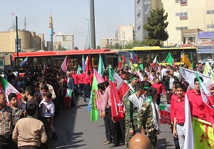 اعزام نمادین دانش آموزان به جبهه های حق علیه باطل