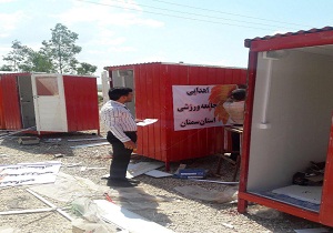 ارسال کانکس های اهدایی ورزشکاران سمنان و شاهرود به کرمانشاه