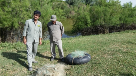 دستگیری صیادان متخلف در سواحل زرینه رود