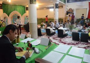 کتابت آیات وحی بوسیله خوشنویسان لامردی