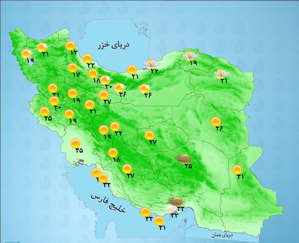 رگبار باران در برخی مناطق دامنه های غربی+ جدول رگبار باران در برخی مناطق دامنه های غربی+ جدول
