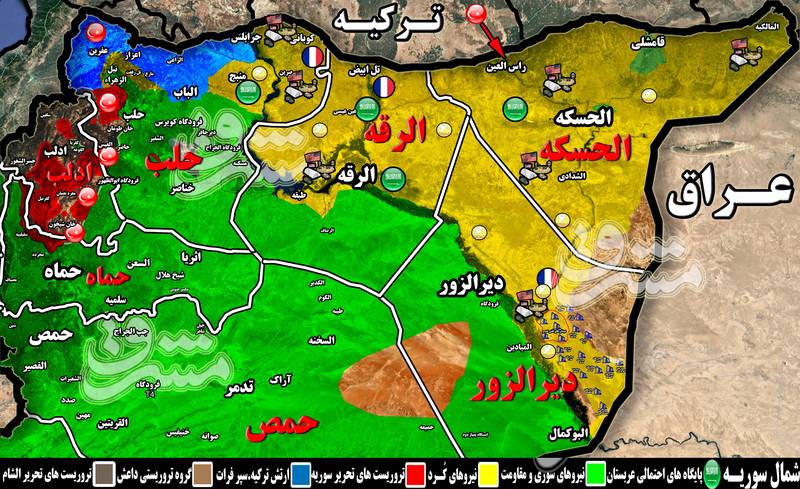 خواب جدید آمریکا، فرانسه، سعودی&zwnj;ها و ترکیه برای شمال سوریه + نقشه میدانی
