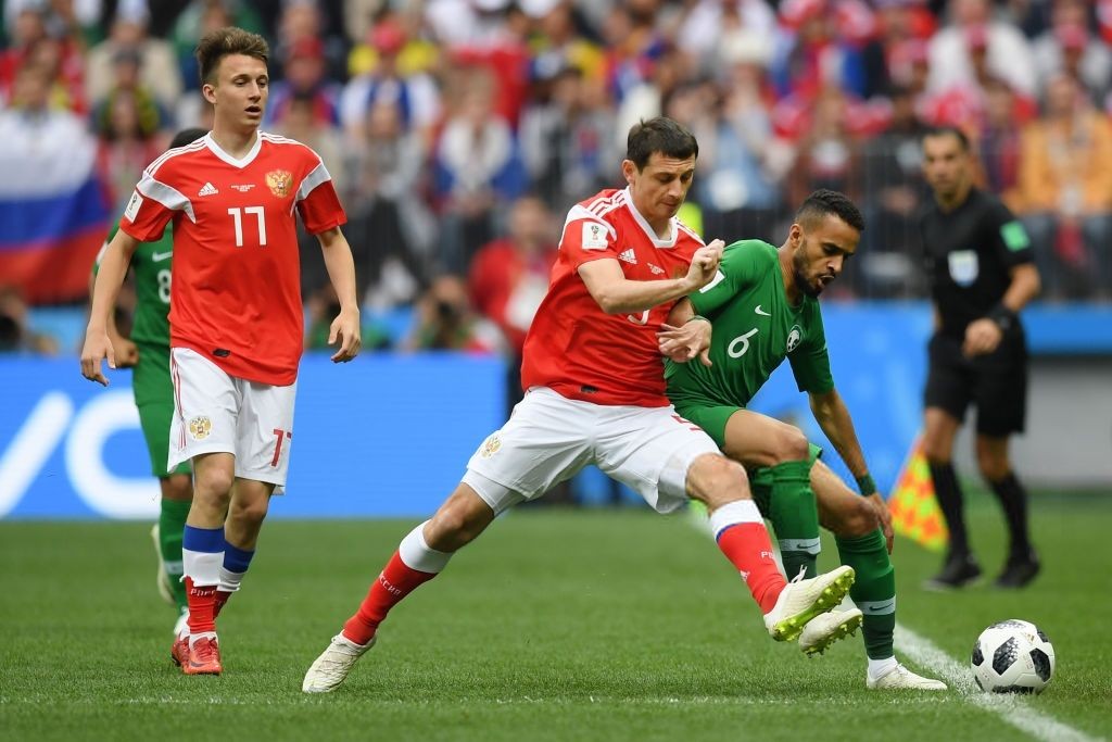 روسیه 2 - 0 عربستان / شکست یک نیمه ای سعودی ها مقابل میزبان