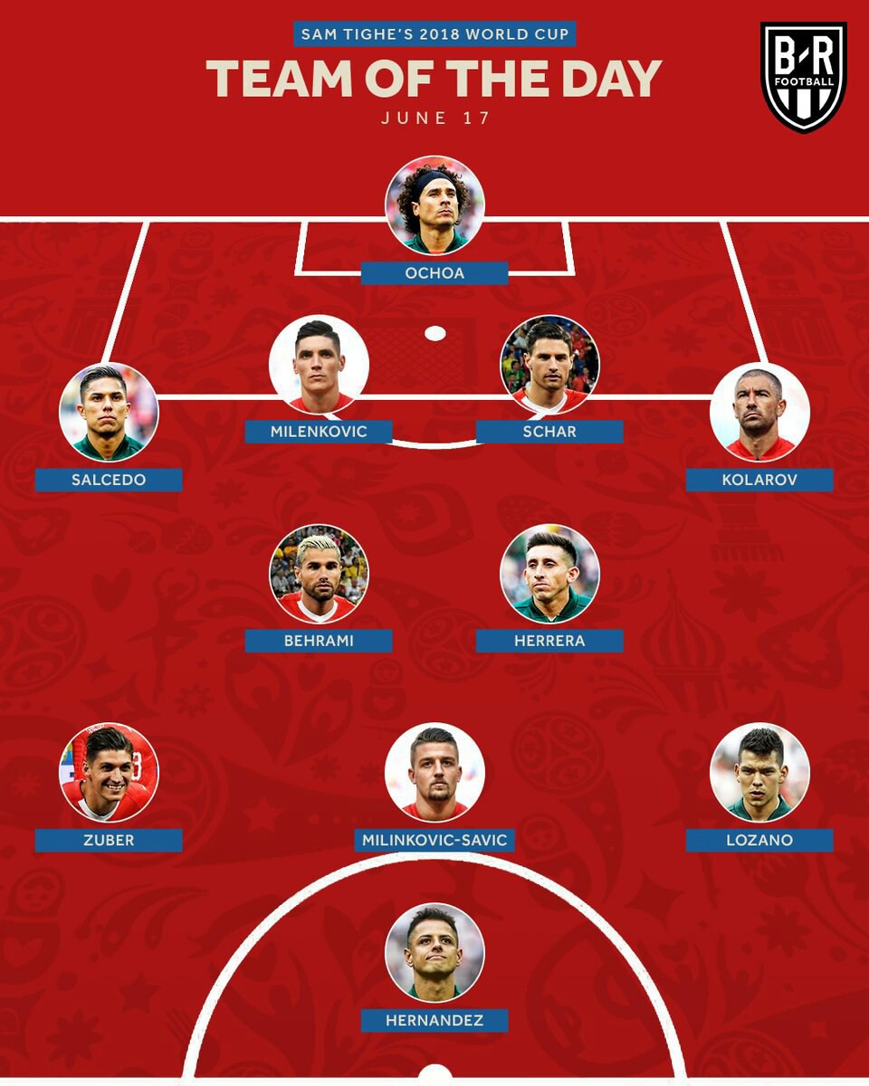 تیم منتخب روز چهارم جام جهانی روسیه معرفی شد