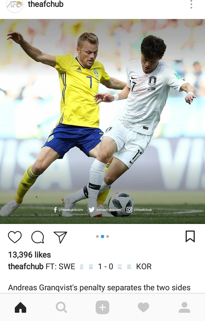 واکنش AFC به باخت کره جنوبی مقابل سوئد + عکس