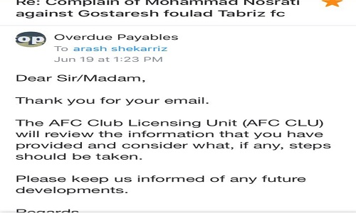 ورود AFC به ماجرای واگذاری باشگاه تراکتورسازی به مالک بدهکار گسترش فولاد+عکس