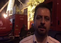 برخورد یک خودرو با گاردریل در جاده یخ زده + فیلم