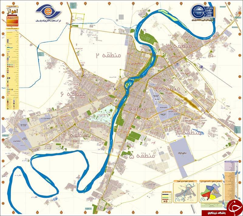 دانلود نقشه شهر اهواز گوگل مپ+ پی دی اف و GPS