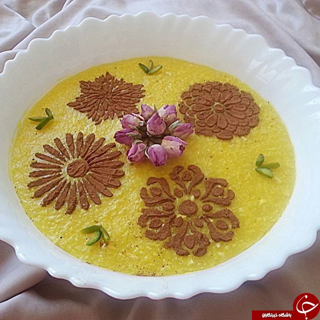تزیین شله زرد با گل محمدی +تصاویر