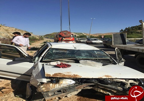 یک مصدوم در حادثه رانندگی خودرو درخرم آباد+عکس