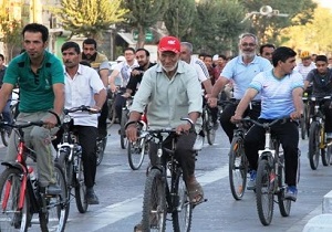 برگزاری همایش دوچرخه سواری در میبد