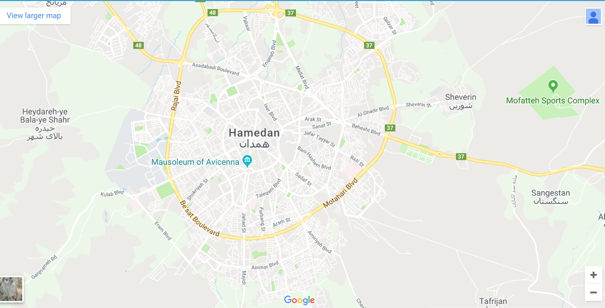 دانلود نقشه شهر همدان به همراه فایل pdf