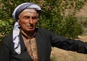 کهنسال‌ترین مرد روستایی در مهاباد + فیلم