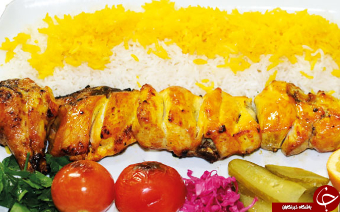طرز تهیه جوجه کباب رستورانی با ماست و زعفران