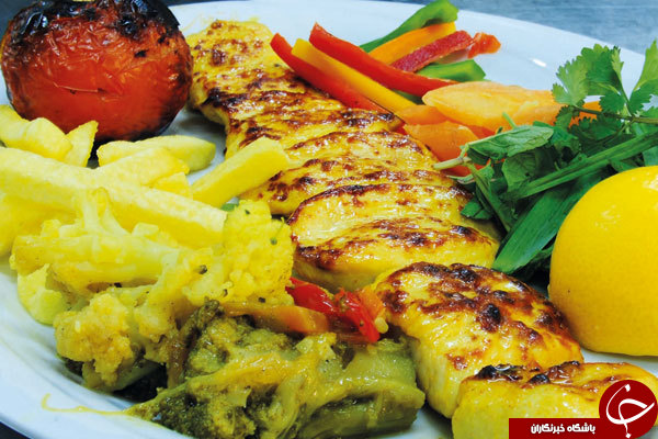 طرز تهیه جوجه کباب رستورانی با ماست و زعفران