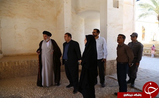 مرمت و بازسازی سر درب مسجد جامع بافق + تصاویر
