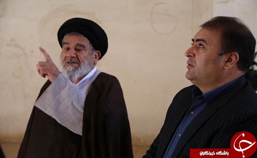 مرمت و بازسازی سر درب مسجد جامع بافق + تصاویر