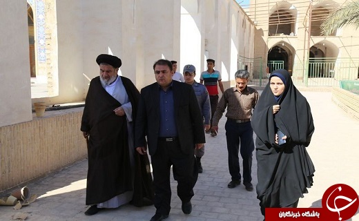 مرمت و بازسازی سر درب مسجد جامع بافق + تصاویر